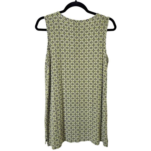 J. Jill Womens Green Geometric Pattern Sleeveless Top Size Small - Picture 2 of 3
